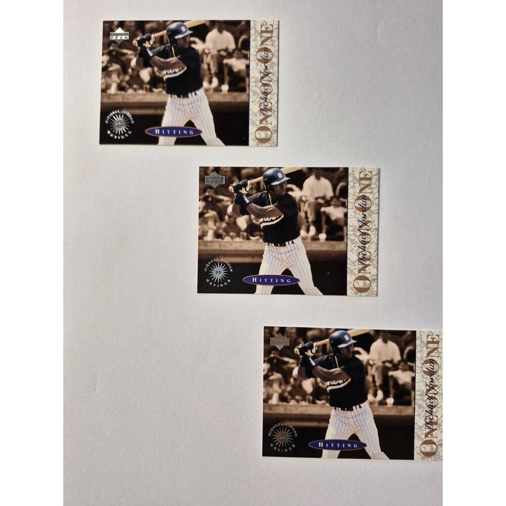 Michael Jordan Baseball Card Lot 3 Cards Upper Deck Overall Skills First